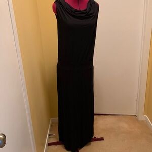 Trina Turk Sleeveless Maxi Dress with cowl neck and hoodie